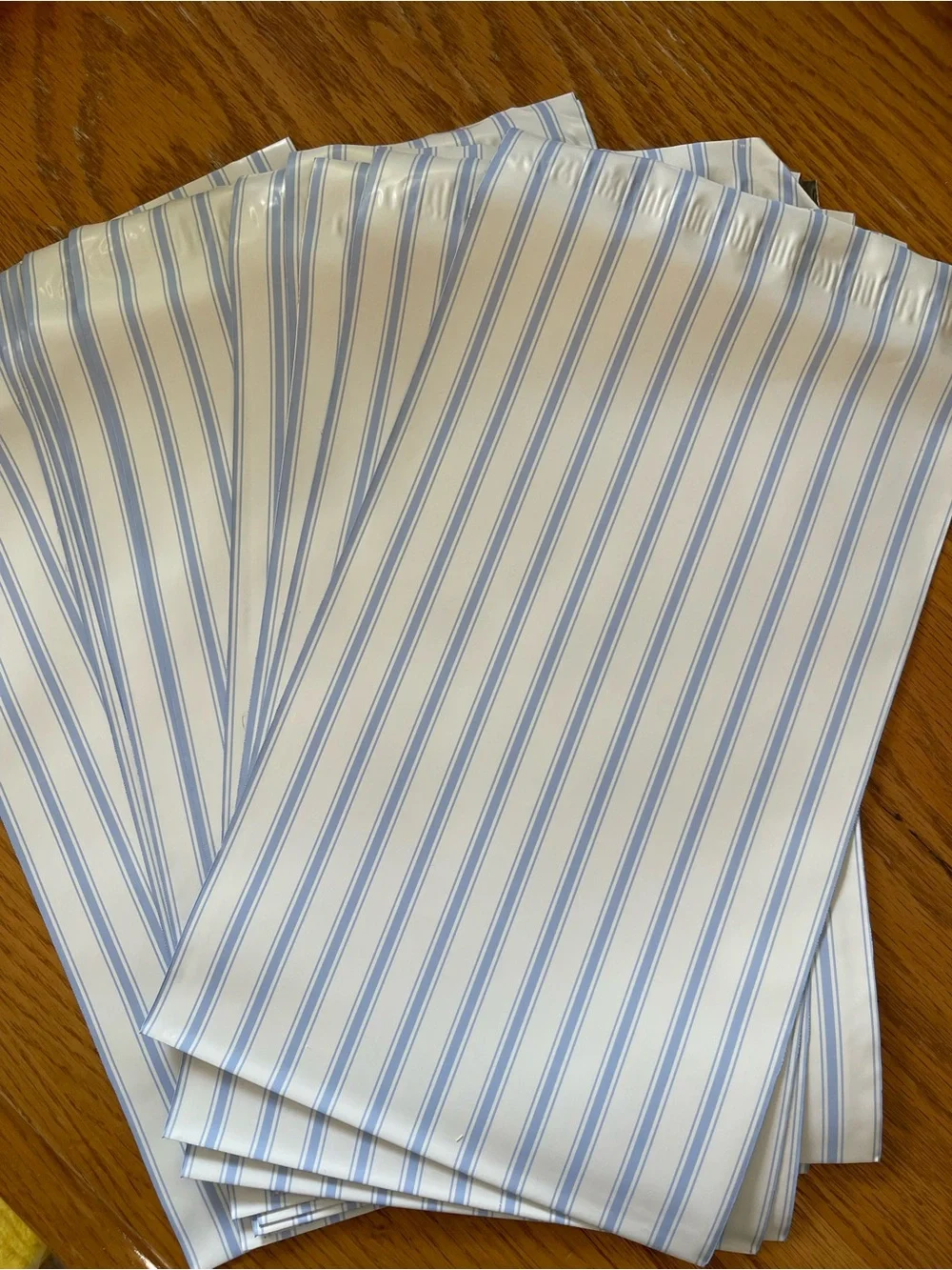 6x9 Poly Mailers Blue and White Stripes Set of 20🌼